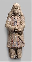 Princely figure related to the Seljuq sultan or one of his local vassals or successors, Seljuk period, Iran, late 12th–13th century.[183][184]