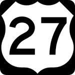 Straßenschild des U.S. Highways 27