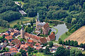 Aerial view of Schloss Raesfeld on the outskirts of Raesfeld
