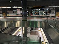 Platform of 7th Metro Center station in Los Angeles