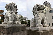 A-un pair of komainu; "a" on the right, "un" on the left