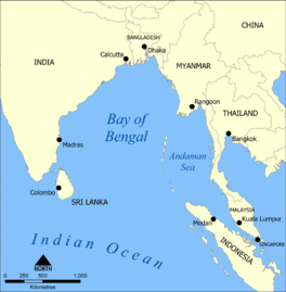 Map of the Bay of Bengal