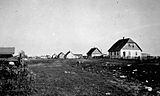 Jewish farmhouses in Bender Hamlet, Manitoba, 1921.