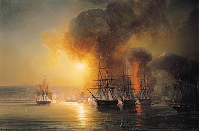 Expedition of Vice-Admiral Baudin to Mexico. Bombing of Saint – John of Ulloa by the French squadron on 27 November 1838.