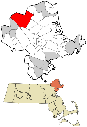Location in Essex County, Commonwealth of Massachusetts, New England.