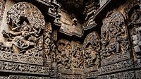 Exterior wall reliefs at Hoysaleswara Temple. The temple was twice sacked and plundered by the Delhi Sultanate.[260]