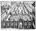 Nach italienischen Vorbildern: Der Garten des Frankfurter Bürgermeisters Johannes Schwindt. Kupferstich von Matthäus Merian, 1641