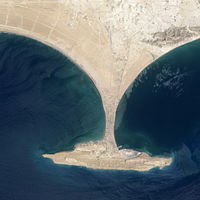 Satellite view of Gwadar, Pakistan
