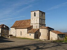 a Romanesque church in a village