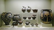 Kamares vases in Heraklion Archaeological Museum, Crete (photo by Bernard Gagnon).