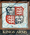 The royal arms of England as depicted on the Kings Arms pub in Blakeney, Norfolk