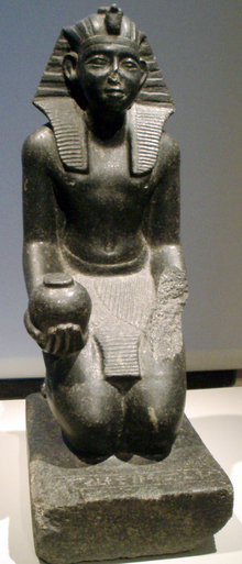 Kneeling statue of Khahotepre Sobekhotep VI, on display at the Altes Museum, Berlin