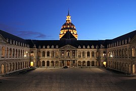Honorary Courtyard by night animated since 2011 by the spectacle « Night at Les Invalides (French: la Nuit aux Invalides) ».