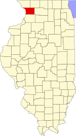 Carroll County's location in Illinois