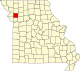 A state map highlighting Clinton County in the northwestern part of the state.