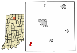 Location of Culver in Marshall County, Indiana.
