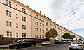 Zehn Mehrfamilienwohnhäuser der Wohnanlage Melanchthon-/Sattigstraße in geschlossener Bebauung