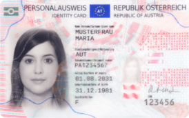 Austrian identity card