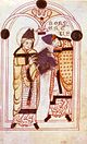 Der hl. Augustinus überreicht Norbert von Xanten seine Ordensregel