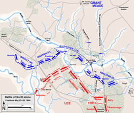 Stalemate: Union and Confederate positions May 25–26