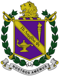 The official coat of arms of Pi Lambda Phi