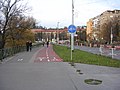 Separated pedestrian way and bikeway, Podolské riverside under Vyšehrad