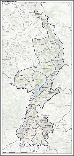 Topography map of Limburg