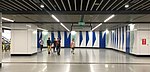 MRT station concourse level area towards the escalators to the pedestrian link bridge.