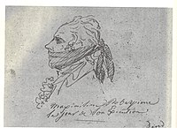 Robespierre on the day of his execution; Sketch attributed to Jacques Louis David