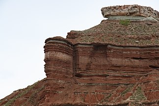 Detailansicht der oberen Gesteinsschichten