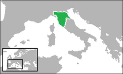 The United Provinces of Central Italy (green)
