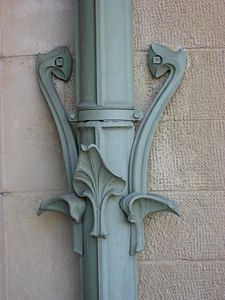 Drainpipe with vegetal form