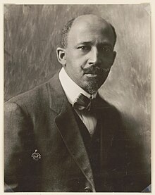 Formal photograph of Du Bois, with beard and mustache, around 50 years old