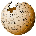 Wikipedia logo bronze simplified.svg