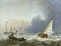 Rauhe See mit Jacht unter Segeln, 1694, Rijksmuseum