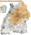 Location of the Stuttgart Metropolitan Region (orange) in Baden-Württemberg