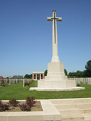 The British war cemetery in Maricourt