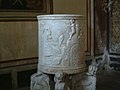 Baptismal Font in the Basilian Monastery of Santa Maria, Grottaferrata near Frascati, Italy
