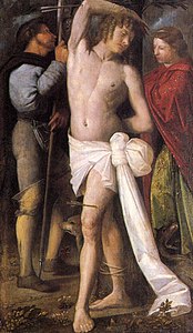 Giovanni Cariani, St Sebastian between St Roch and St Margaret