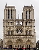 Doppelturmfassade von Notre-Dame de Paris, 1190–1250