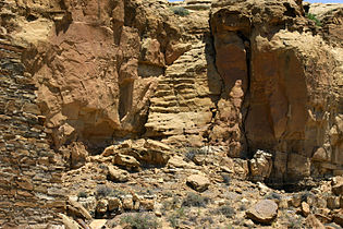 Chaco Prehistoric Stairway, Chaco National Cultural Historic Park, New Mexico