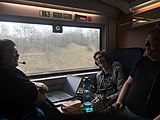 WikiStammtisch 0079 im Zug zur AdminCon 2018 Am 23. März 2018 saßen DCB, Kenny McFly und Sebastian Wallroth im ICE 371 von Berlin nach Hornberg über Offenburg, um an der AdminConvention 2018 teilzunehmen. Das Mikro lief mit.