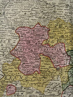 Territory of Hildesheim in the 18th century