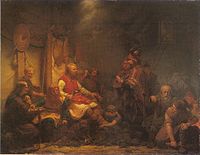 King Aella's messenger before Ragnar Lodbrok's sons (1857)