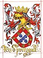 Arms of the King of Portugal depicted in the Livro do Armeiro-Mor (c. 1509)