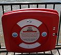 Containered lifebuoy by the River Thames