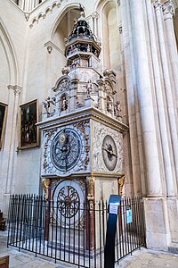 Lyon astronomical clock in Lyon Cathedral