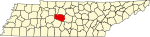 State map highlighting Williamson County