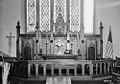 Church Altar prior to 1955 move, and installation of new stained glass windows.