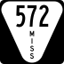 Mississippi Highway 572 marker